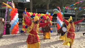 Indian Tradition dance Bhangra at Splash N Bounce - Corporate Event and Party Planning in Dubai