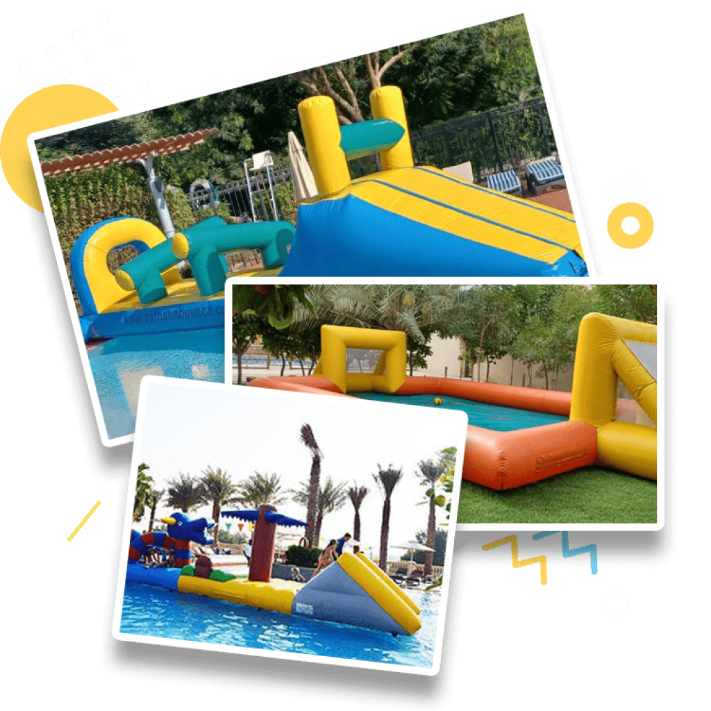 Pool slider for Children Entertainment at Splash N Bounce Event Management Company