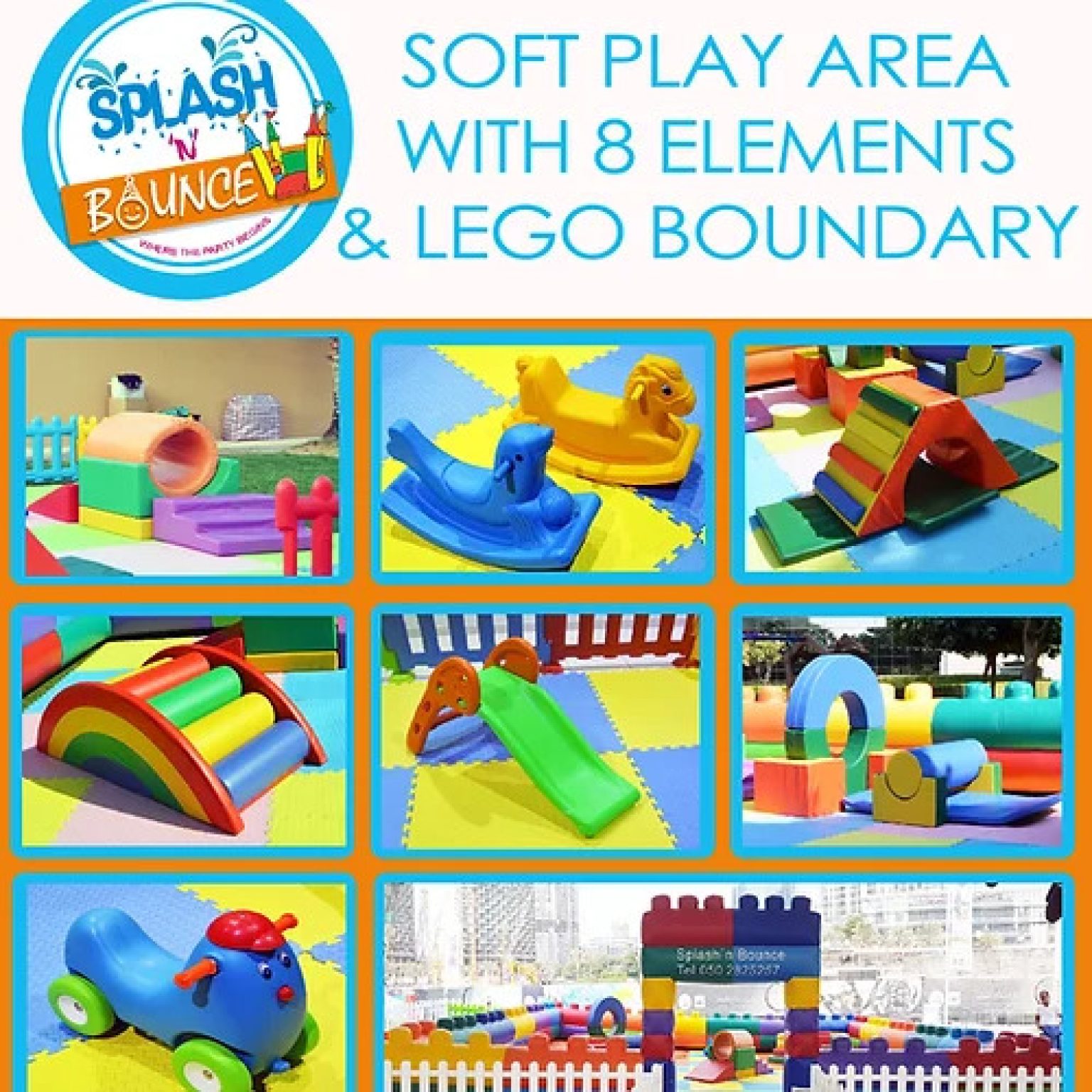 soft play area with 8 elements