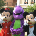 Three Mascot standing together at Splash N Bounce - Event Management Company in Dubai