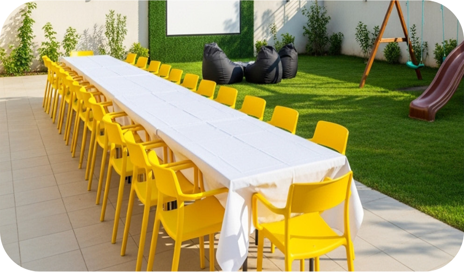 Kids Tables & Chairs (Blue, Red, Green, Yellow & White)