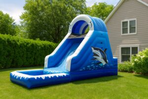 Shark Slide with pool 10 bouncy castle